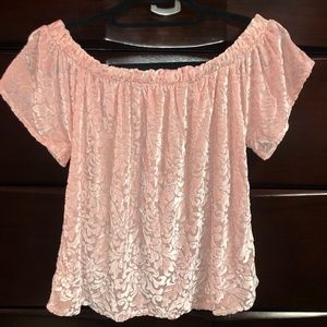 Pink Off the Shoulder Top